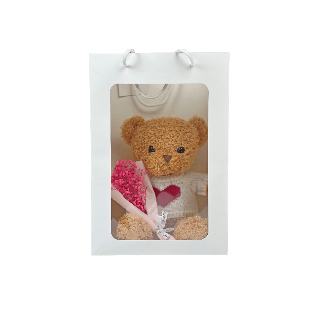 Cupid's Grand Gesture: Valentine's Day Jumbo 'Love' Balloon, Bear & Enchanting Card Ensemble